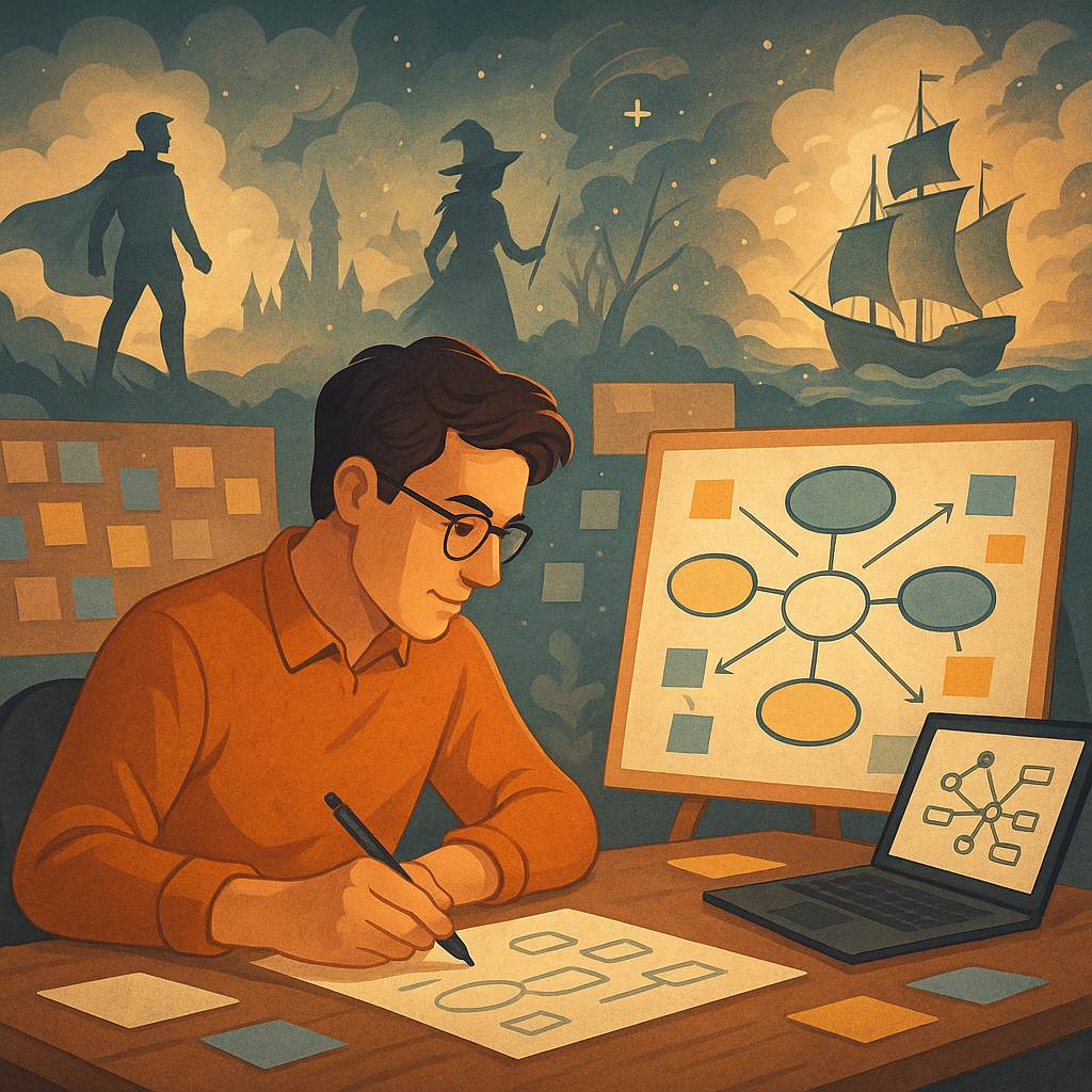 الكتابة البصرية: كيف تخطط روايتك بالخرائط الذهنية والأدوات المرئية