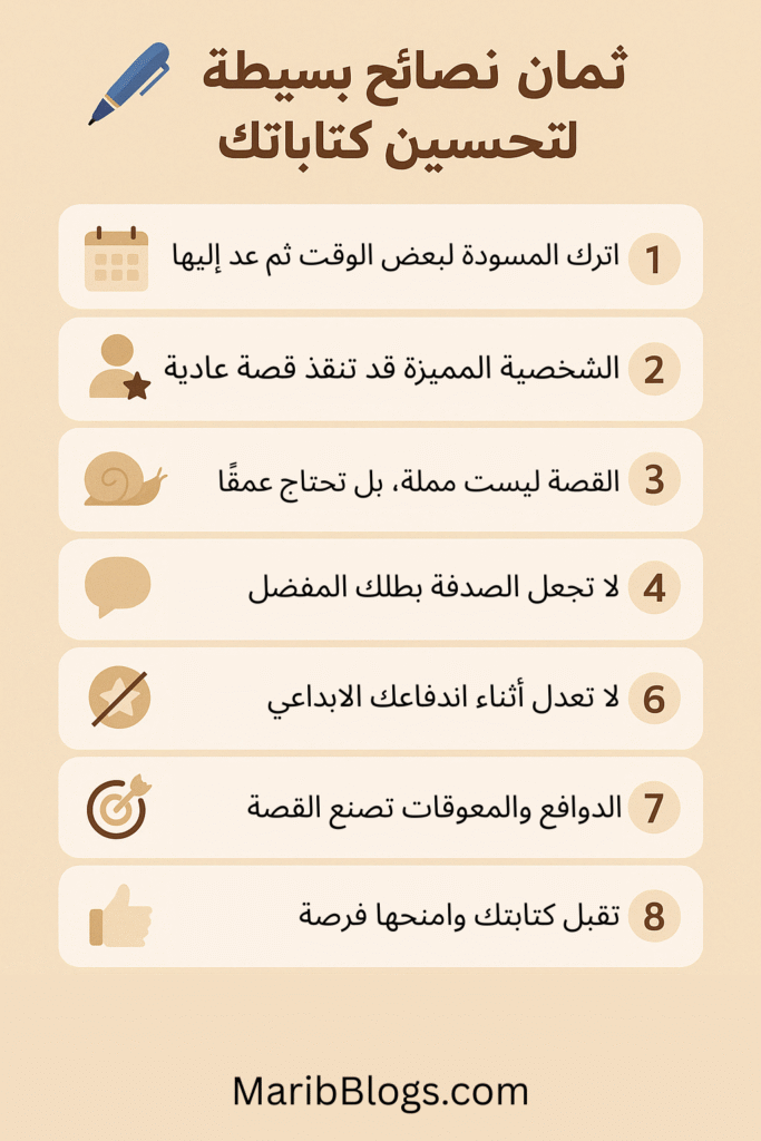 اترك المسودة لبعض الوقت ثم عد إليها