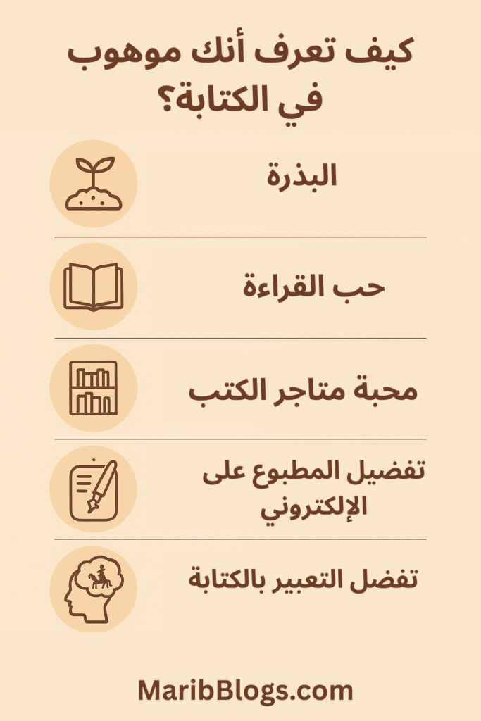 موهبة الكتابة: ٦ علامات تدل على أنك كاتب بالفطرة