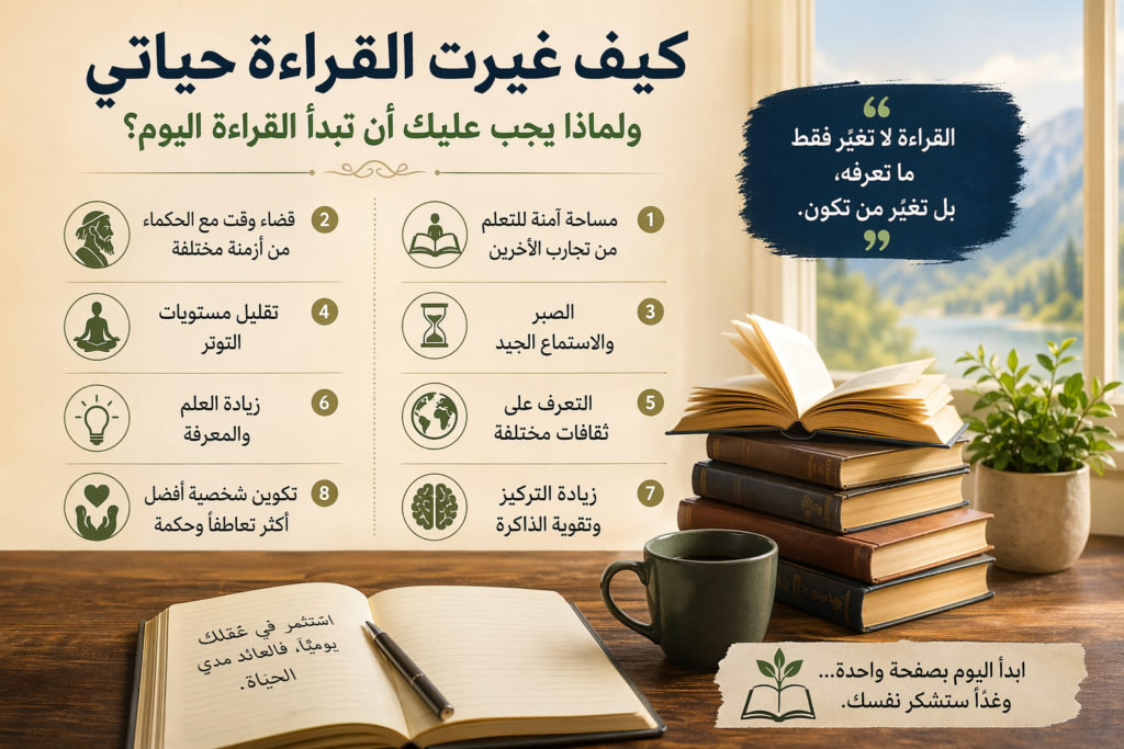 كيف غيرت القراءة حياتي ولماذا يجب عليك أن تبدأ القراءة اليوم؟ 