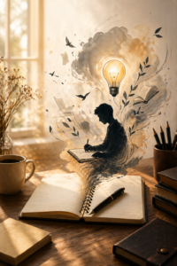 الكتابة كأداة لاكتشاف الذات: كيف تساعدك الكتابة على فهم أفكارك وتحويلها إلى واقع؟