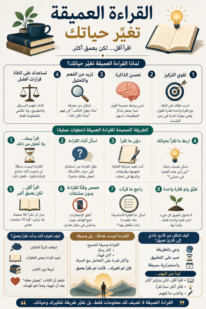 الطريقة الصحيحة للقراءة العميقة